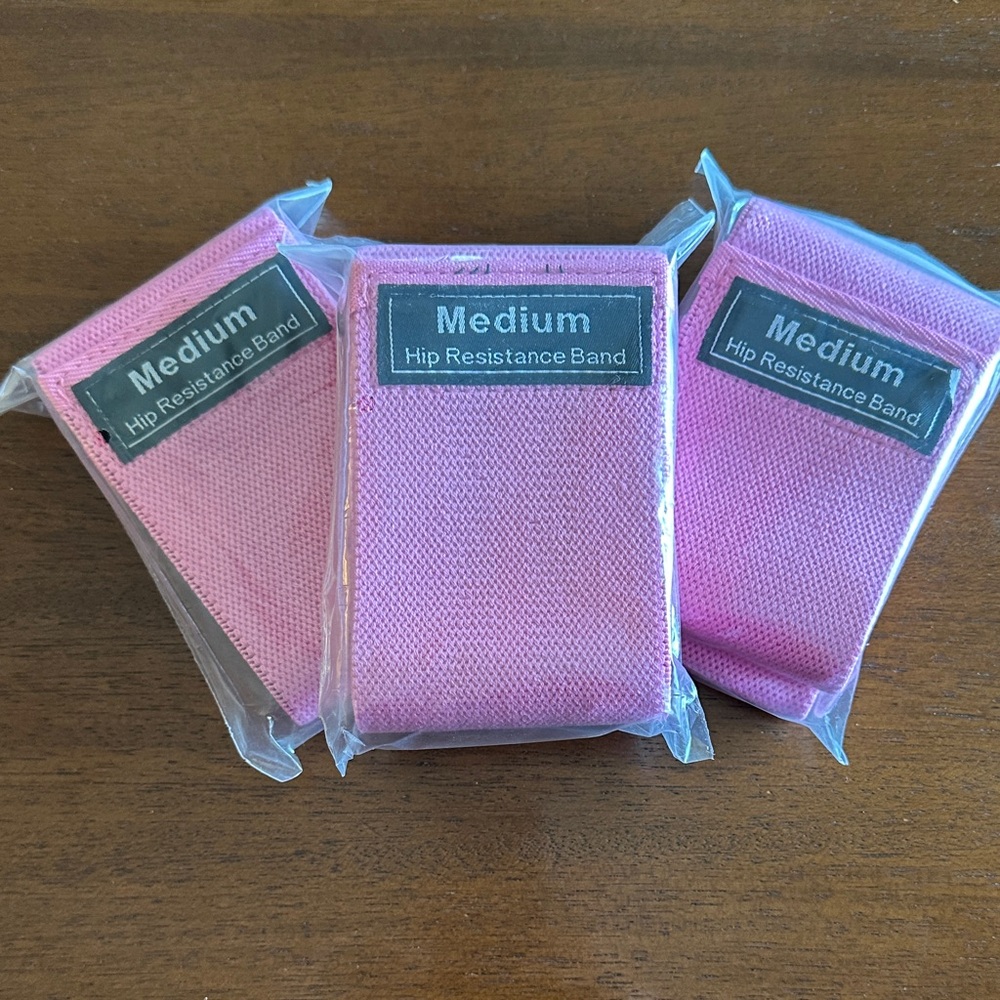 NEW 3-pack Bunnycool Pink Hip Resistance Bands - Medium